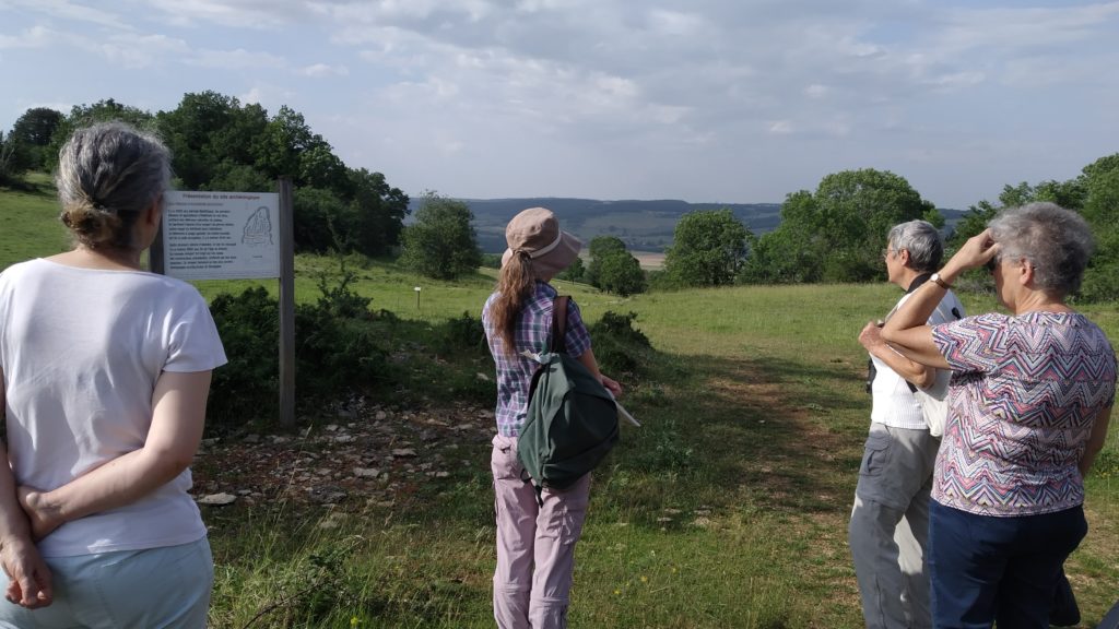 Visite guidée par une conférencière à Vesvres en août 2022