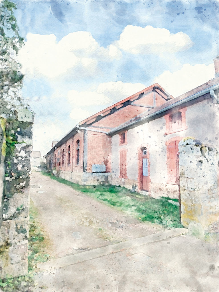 Arnay-le-Duc
Image aquarelle de bâtiments industriel à Arnay le duc. Pays d'art et d'histoire de l'Auxois Morvan