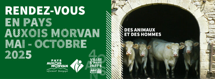 Visuel général de la programmation de visites guidées 2025 - Pays d'art et d'histoire de l'Auxois Morvan